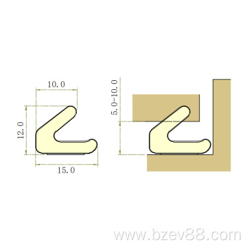 door ang window rubber seal strip pu foam sealing strip